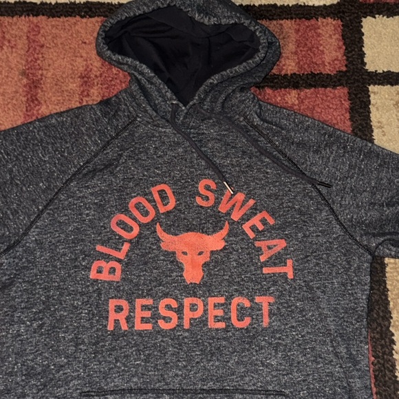 Mens Under Armour Hooded Project Rock‎ Sleeveless Blood Sweat Respect - Picture 2 of 6